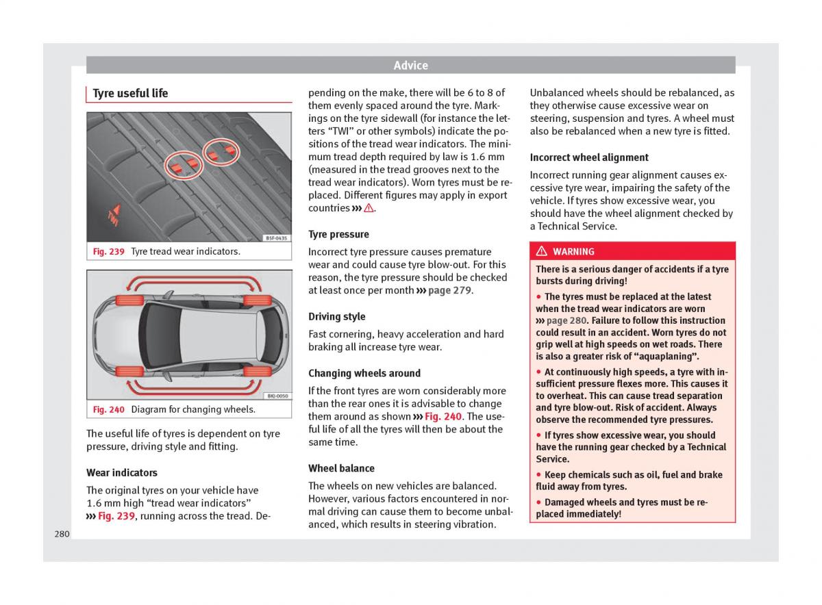 Seat Arona owners manual / page 282