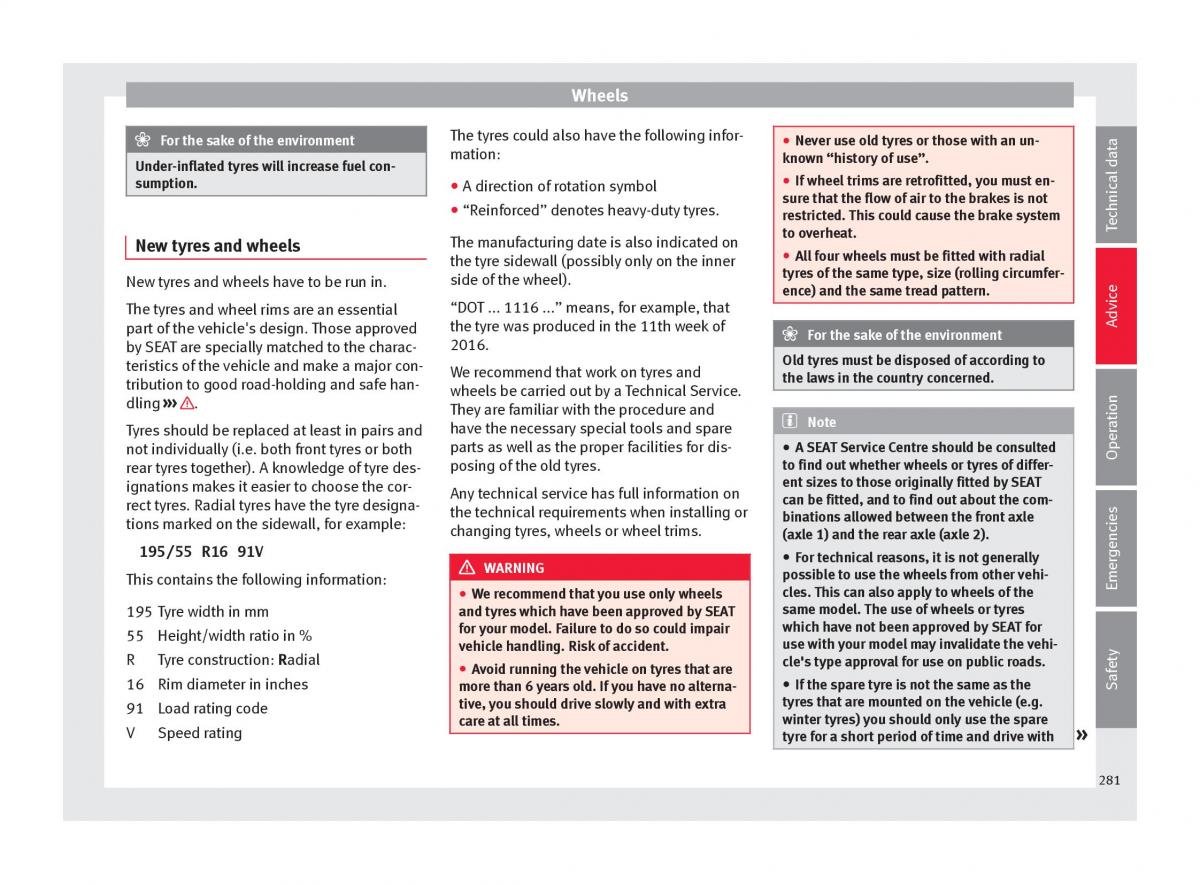 Seat Arona owners manual / page 283