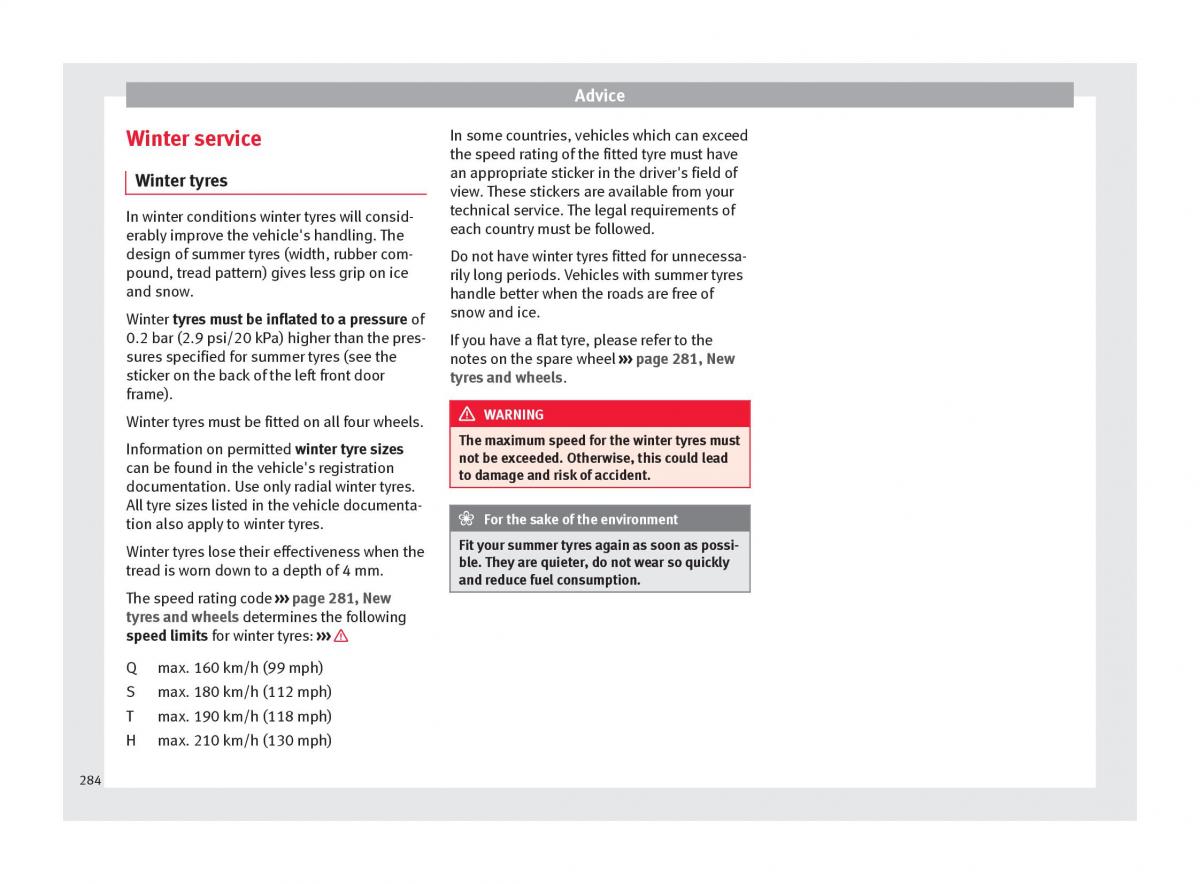 Seat Arona owners manual / page 286