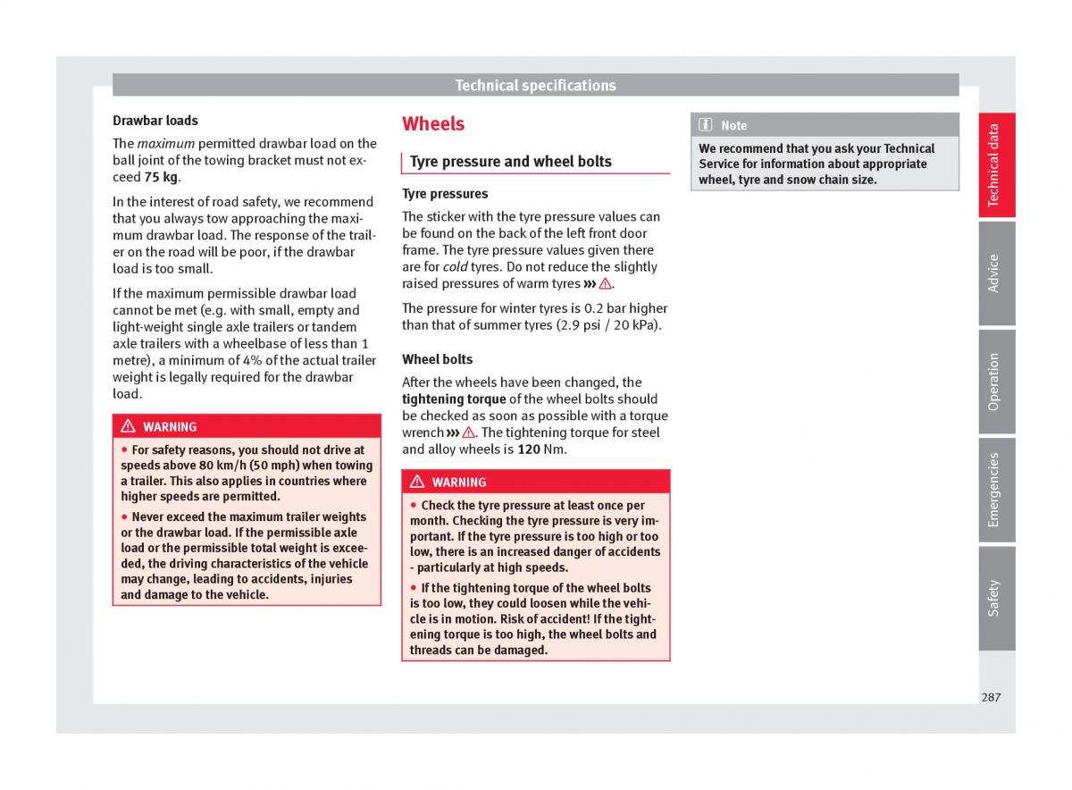 Seat Arona owners manual / page 289