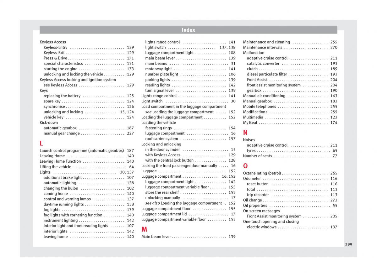 Seat Arona owners manual / page 301