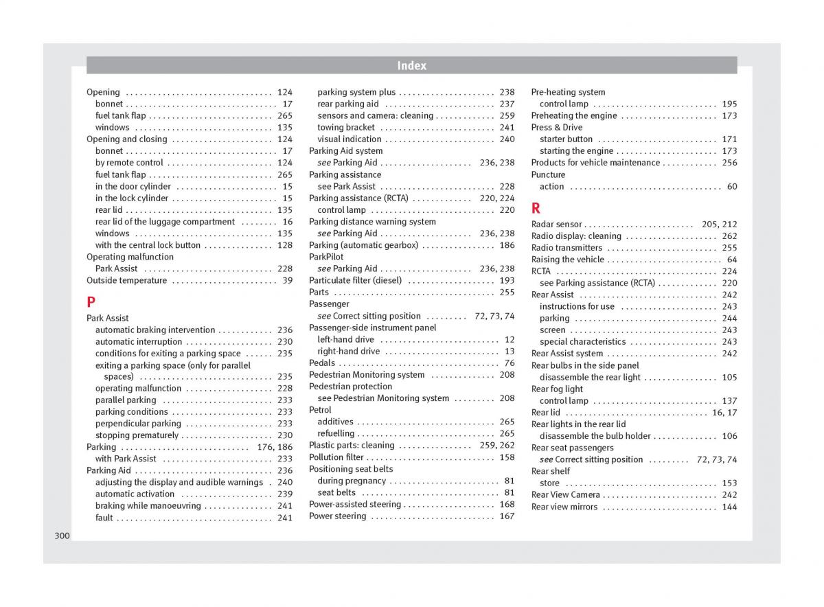 Seat Arona owners manual / page 302