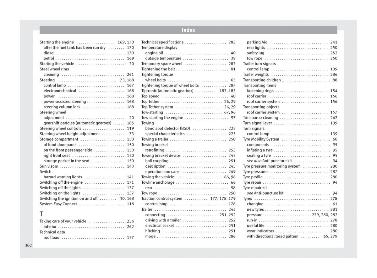 Seat Arona owners manual / page 304