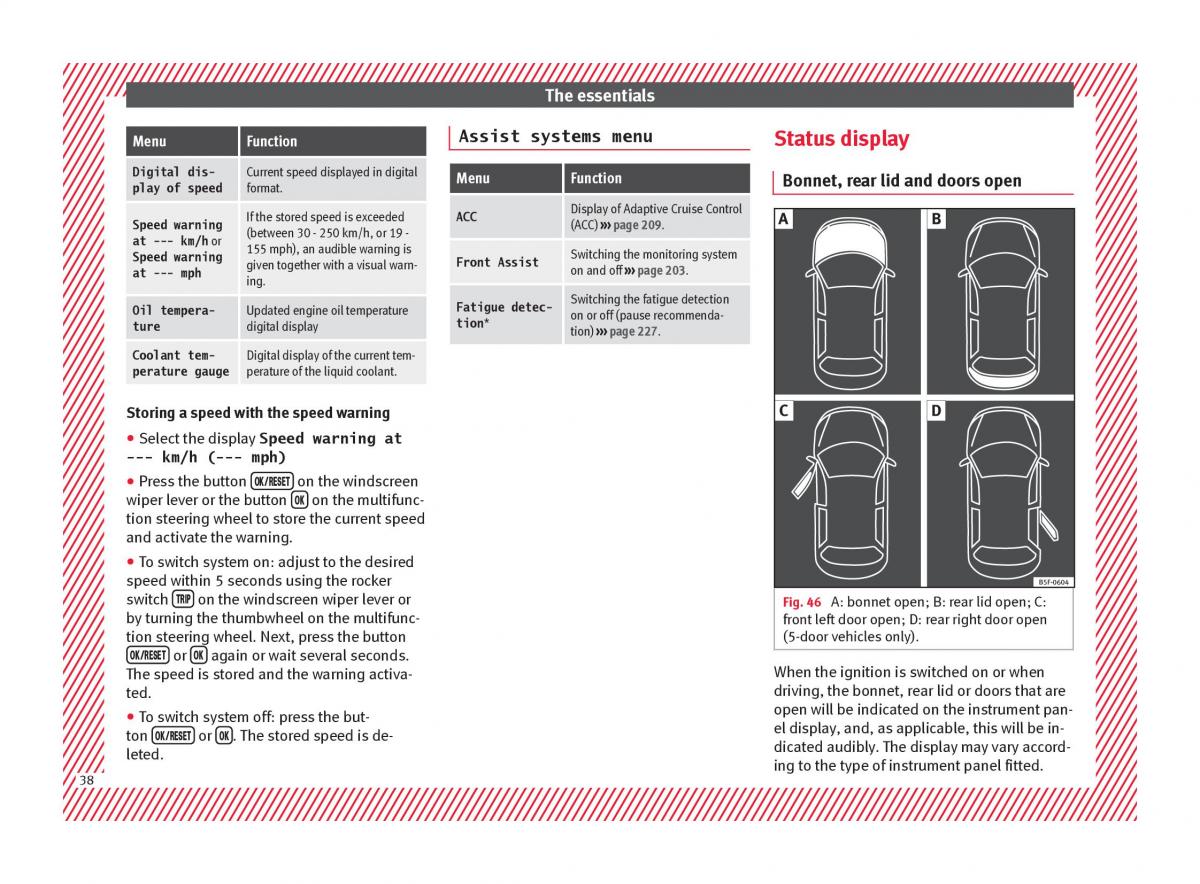 Seat Arona owners manual / page 40