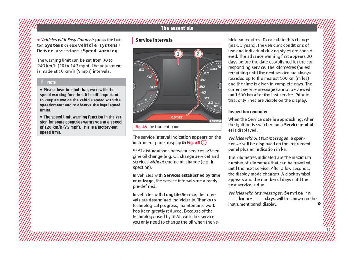 Seat Arona owners manual / page 43