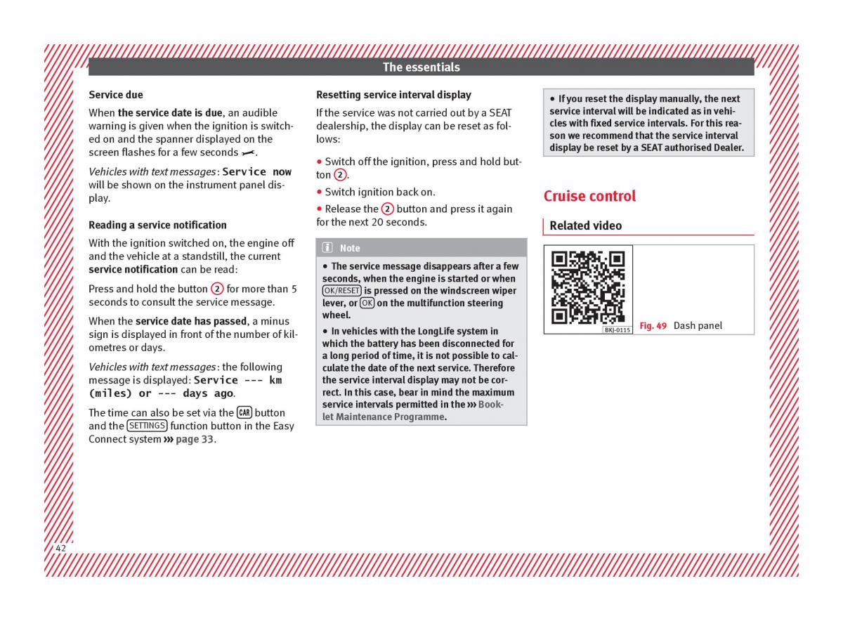 Seat Arona owners manual / page 44