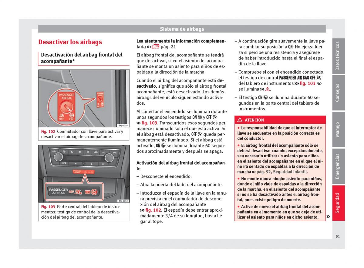 Seat Arona manual del propietario / page 93