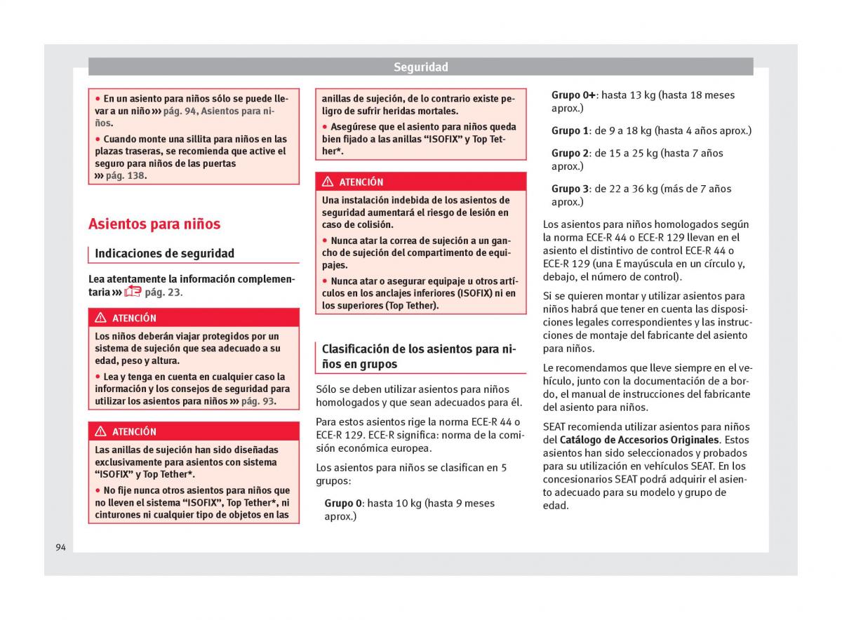 Seat Arona manual del propietario / page 96