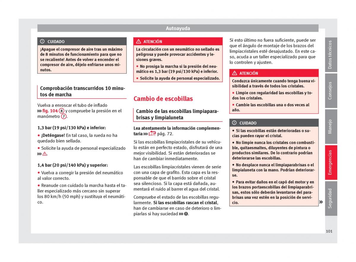 Seat Arona manual del propietario / page 103