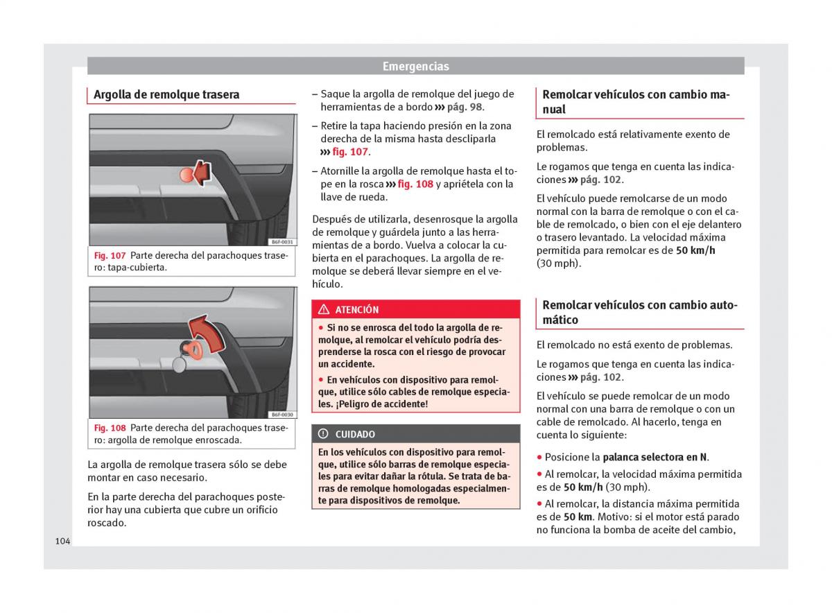 Seat Arona manual del propietario / page 106