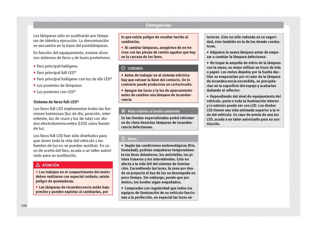 Seat Arona manual del propietario / page 110