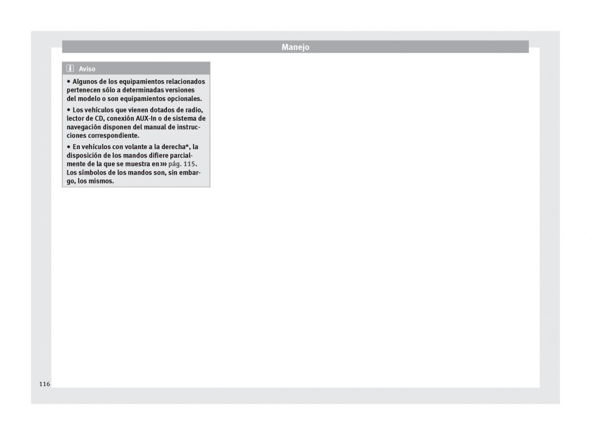 Seat Arona manual del propietario / page 118