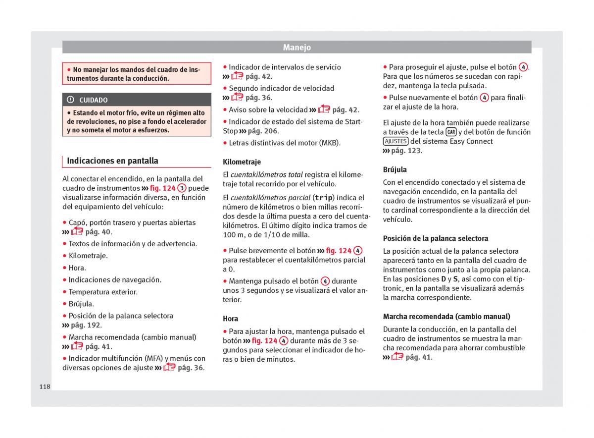 Seat Arona manual del propietario / page 120