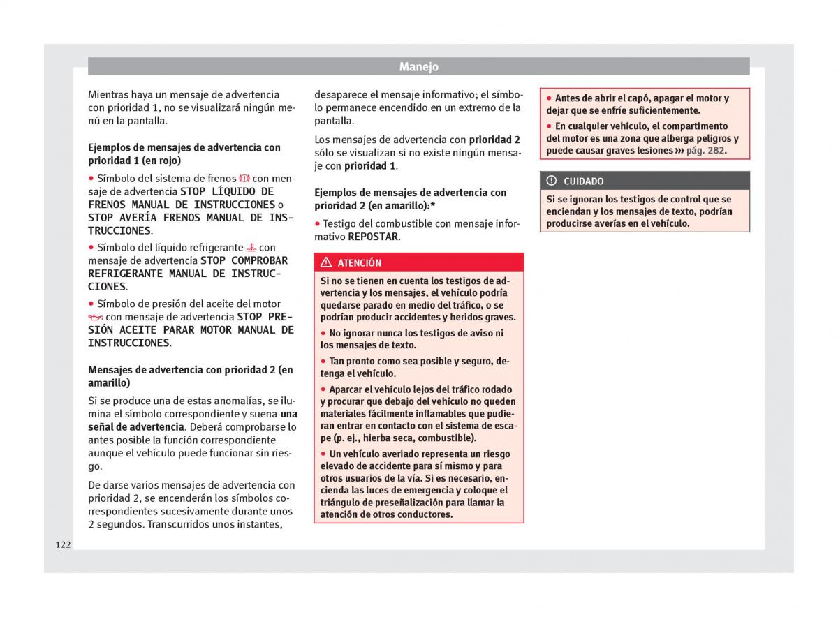 Seat Arona manual del propietario / page 124