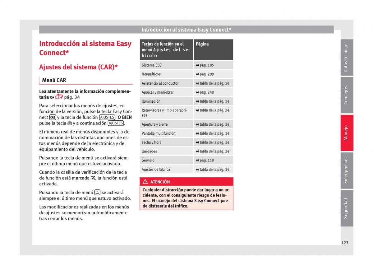 Seat Arona manual del propietario / page 125