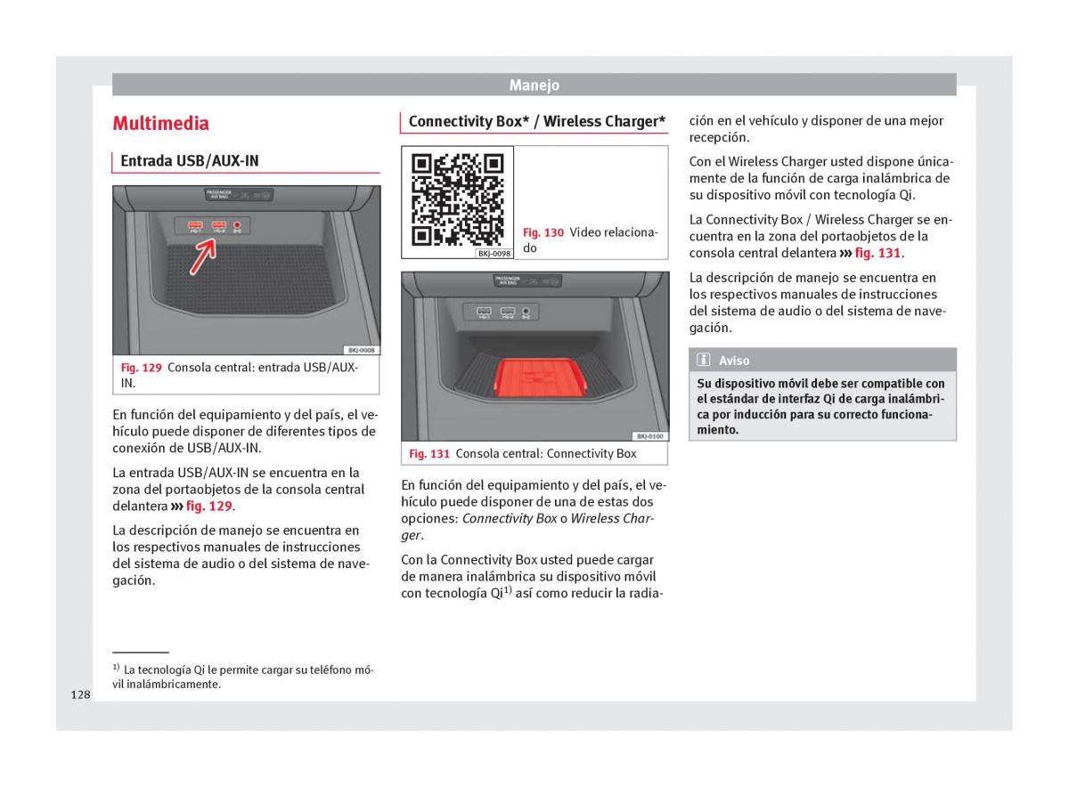 Seat Arona manual del propietario / page 130