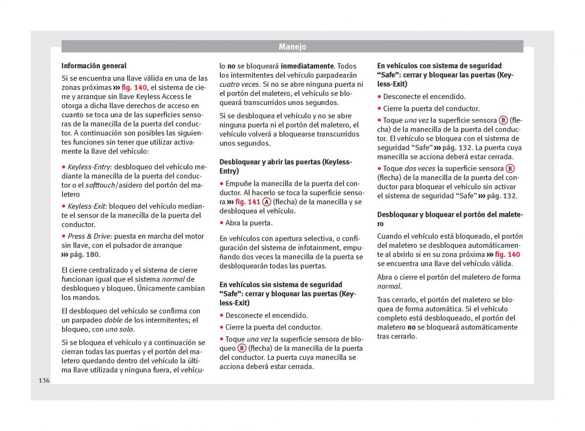 Seat Arona manual del propietario / page 138