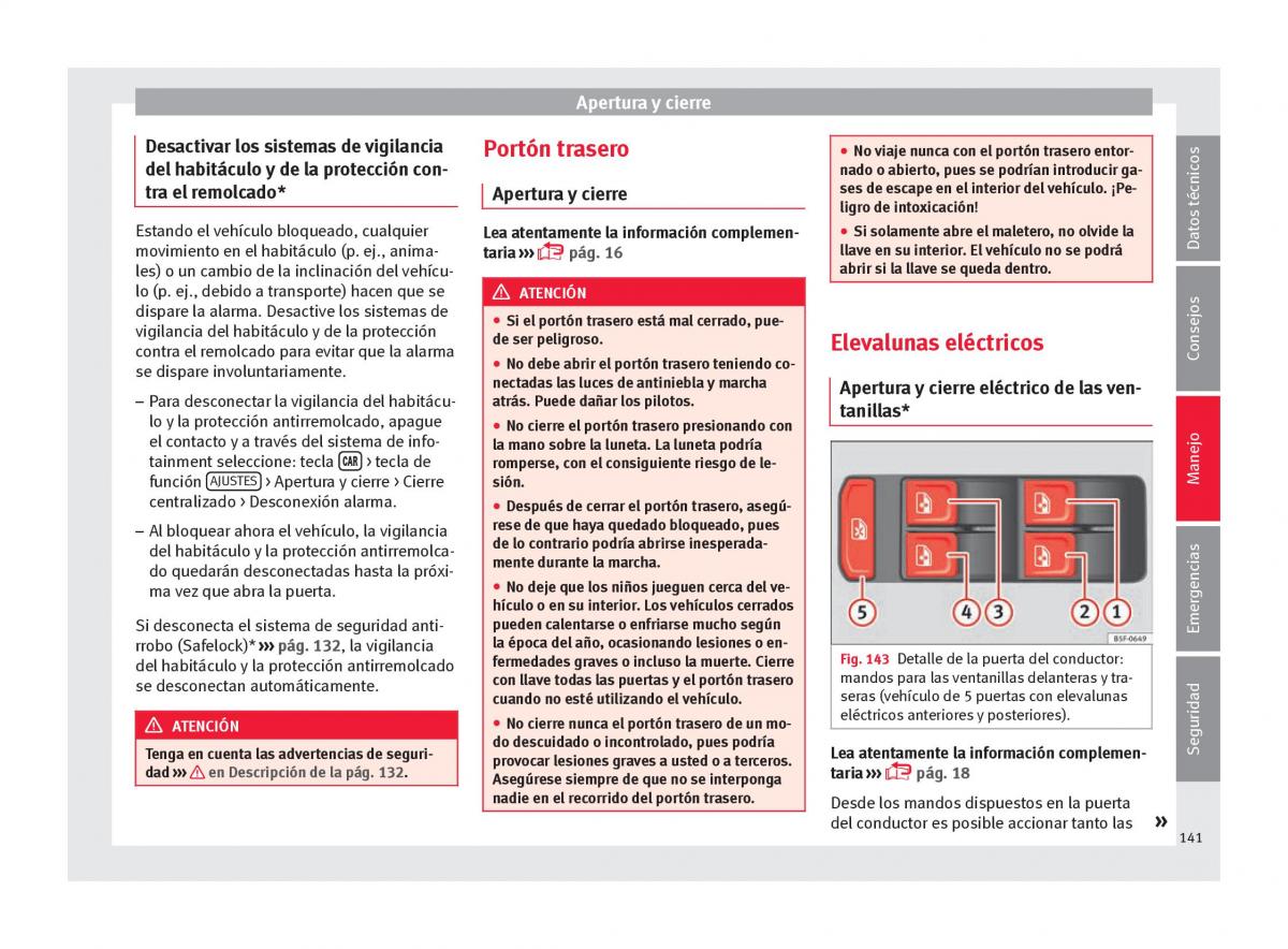 Seat Arona manual del propietario / page 143