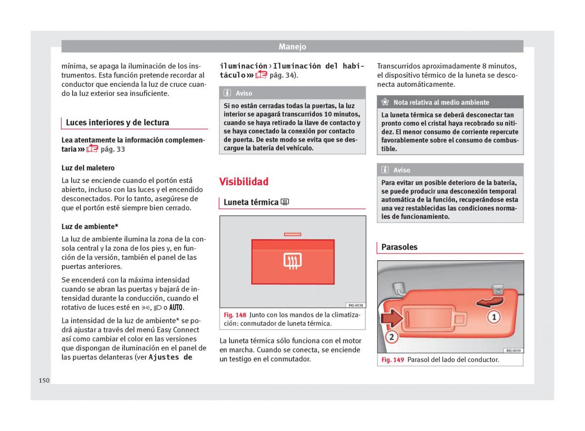 Seat Arona manual del propietario / page 152