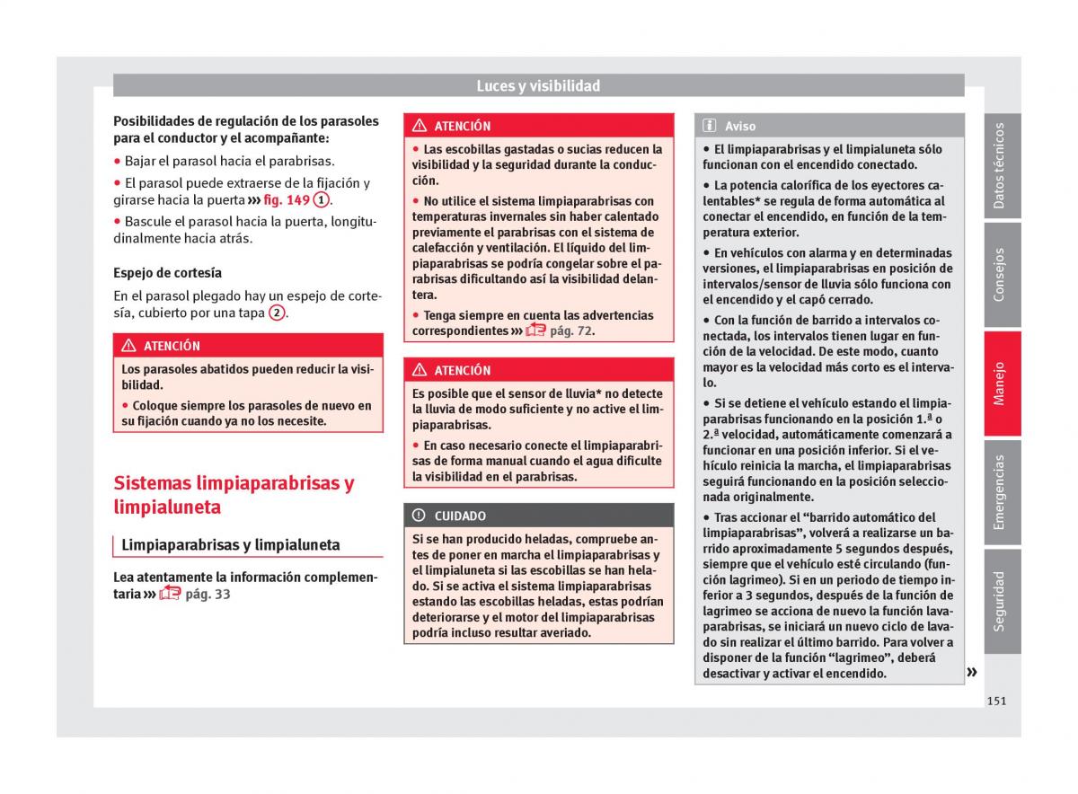 Seat Arona manual del propietario / page 153