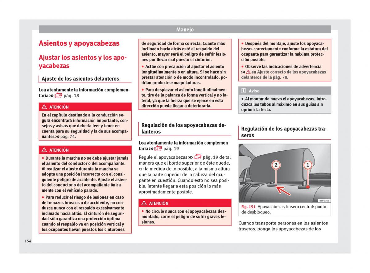 Seat Arona manual del propietario / page 156