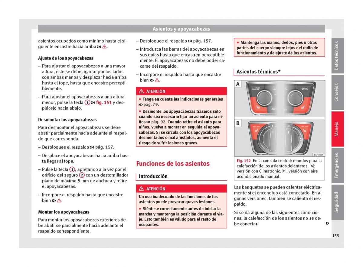 Seat Arona manual del propietario / page 157