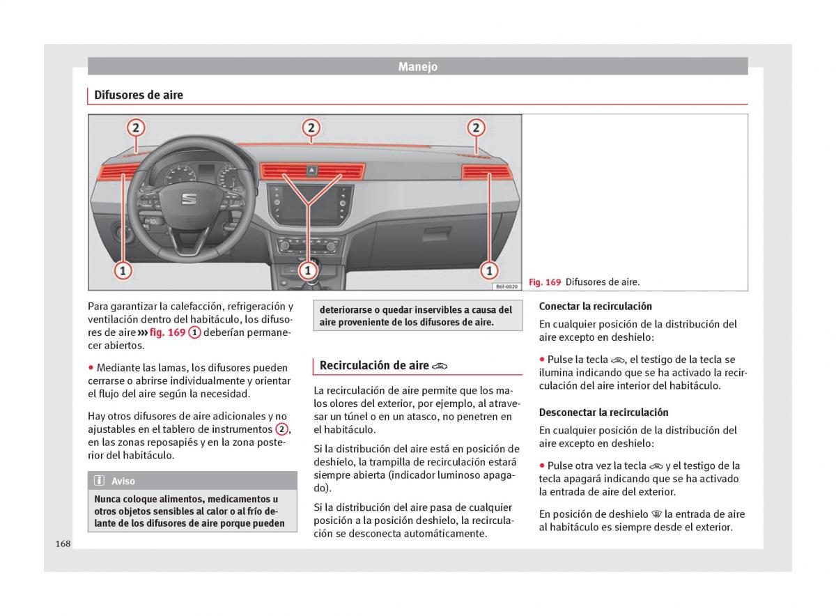 Seat Arona manual del propietario / page 170