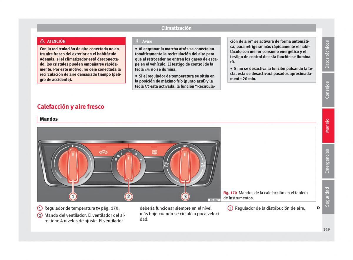 Seat Arona manual del propietario / page 171