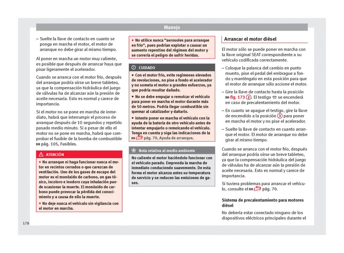 Seat Arona manual del propietario / page 180