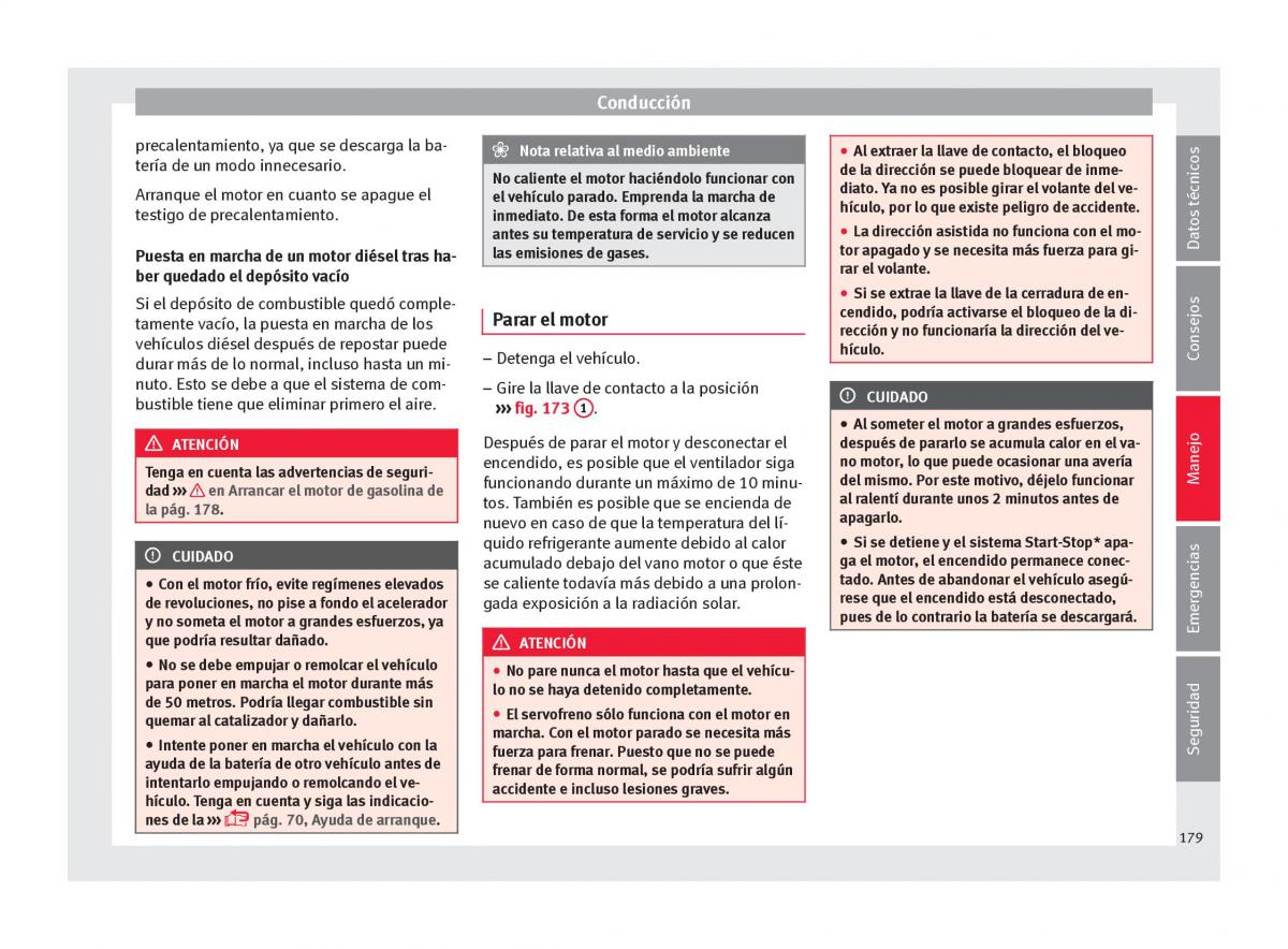 Seat Arona manual del propietario / page 181