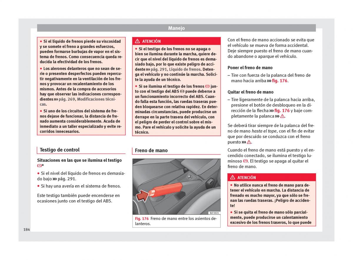 Seat Arona manual del propietario / page 186