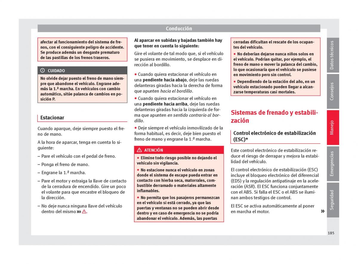 Seat Arona manual del propietario / page 187