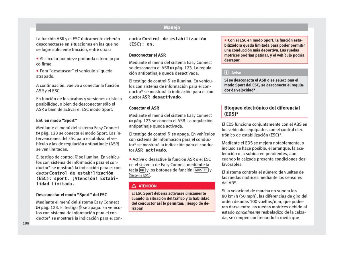 Seat Arona manual del propietario / page 190