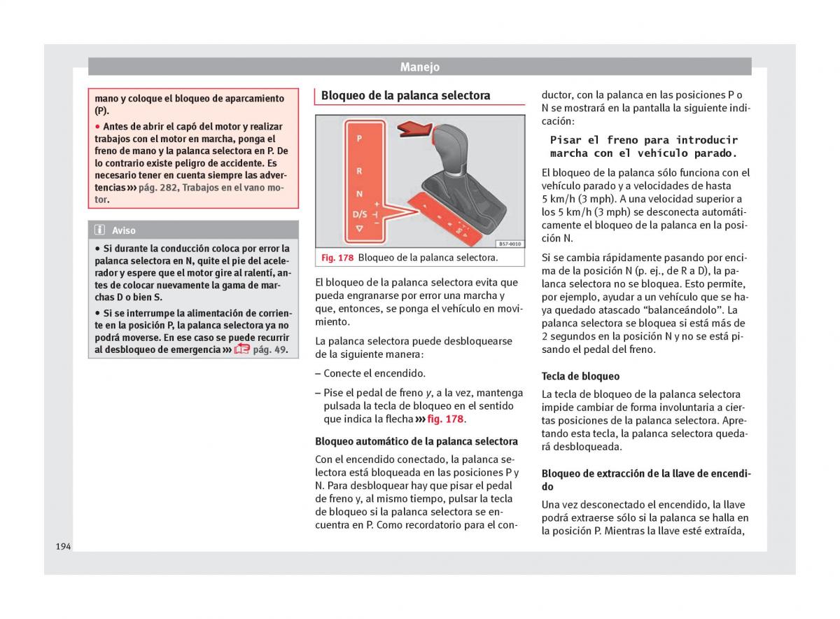 Seat Arona manual del propietario / page 196