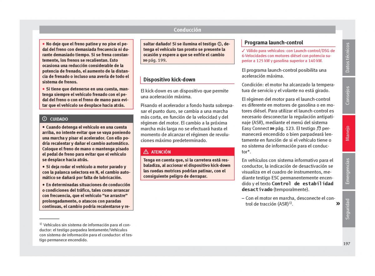 Seat Arona manual del propietario / page 199