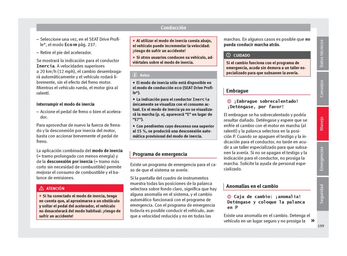 Seat Arona manual del propietario / page 201