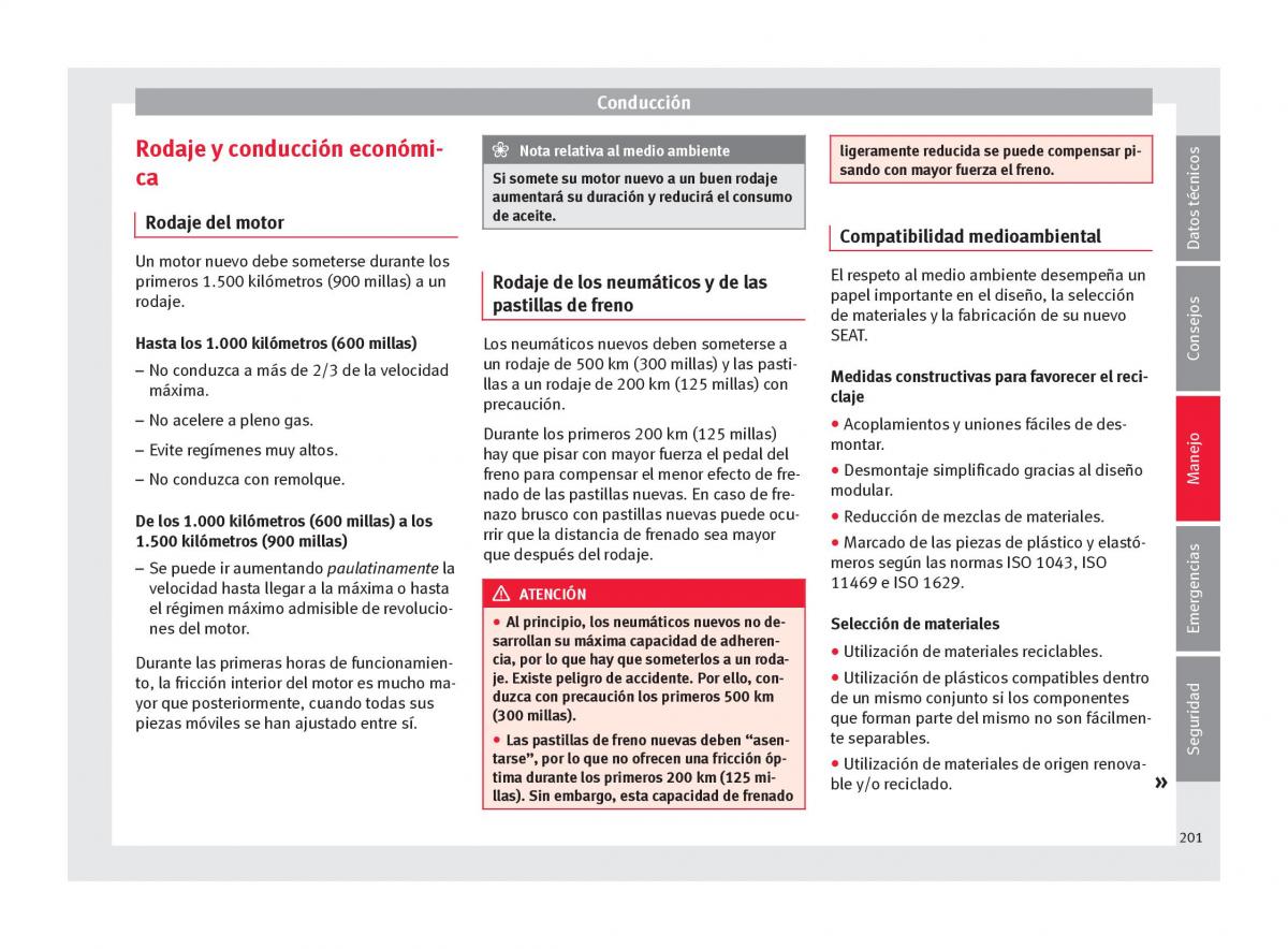 Seat Arona manual del propietario / page 203