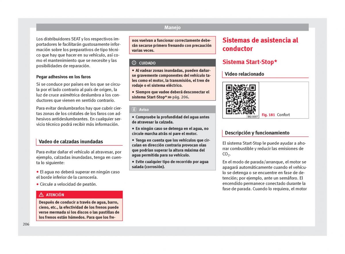 Seat Arona manual del propietario / page 208