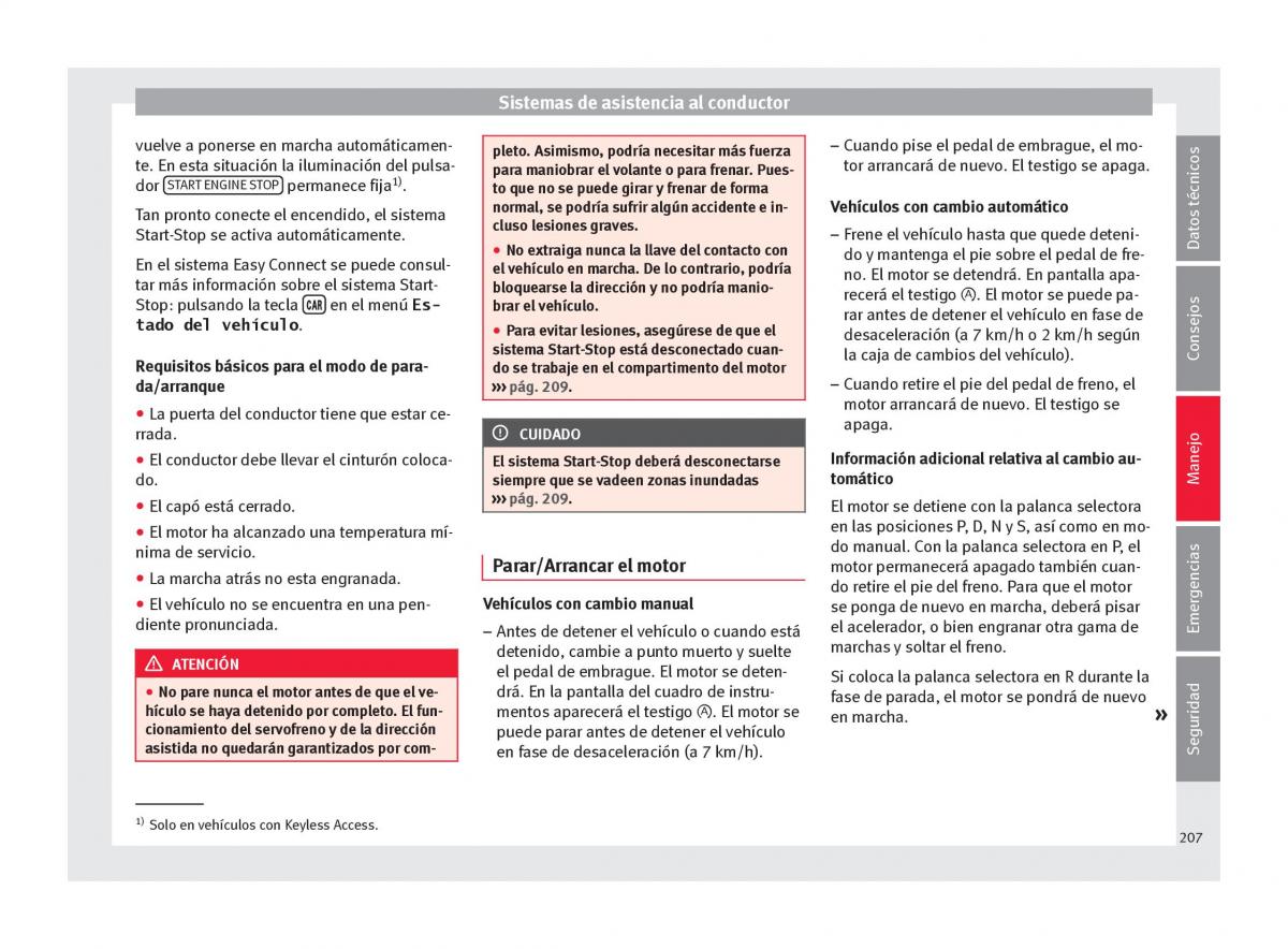 Seat Arona manual del propietario / page 209