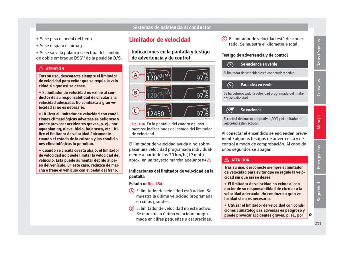 Seat Arona manual del propietario / page 213