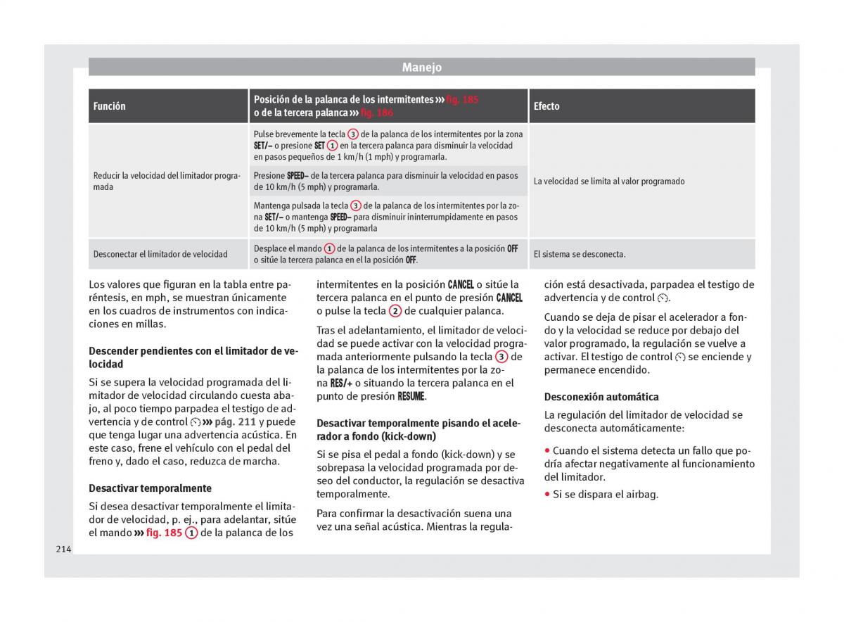 Seat Arona manual del propietario / page 216