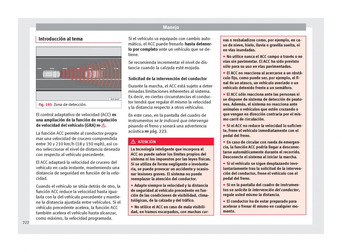 Seat Arona manual del propietario / page 224