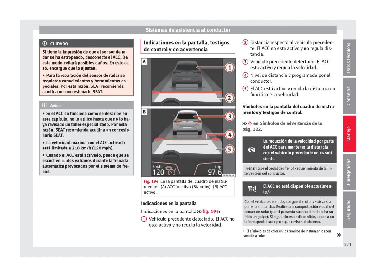 Seat Arona manual del propietario / page 225