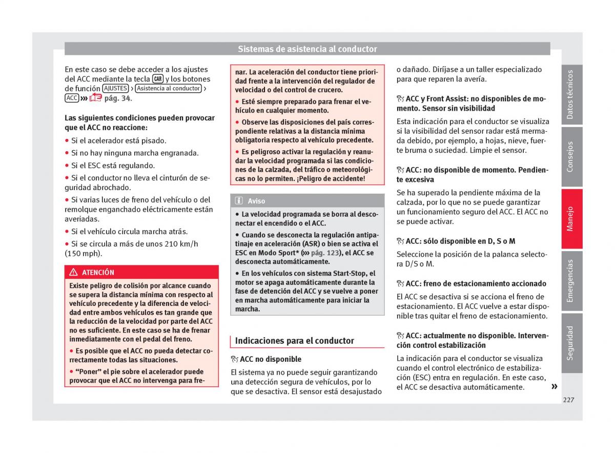 Seat Arona manual del propietario / page 229