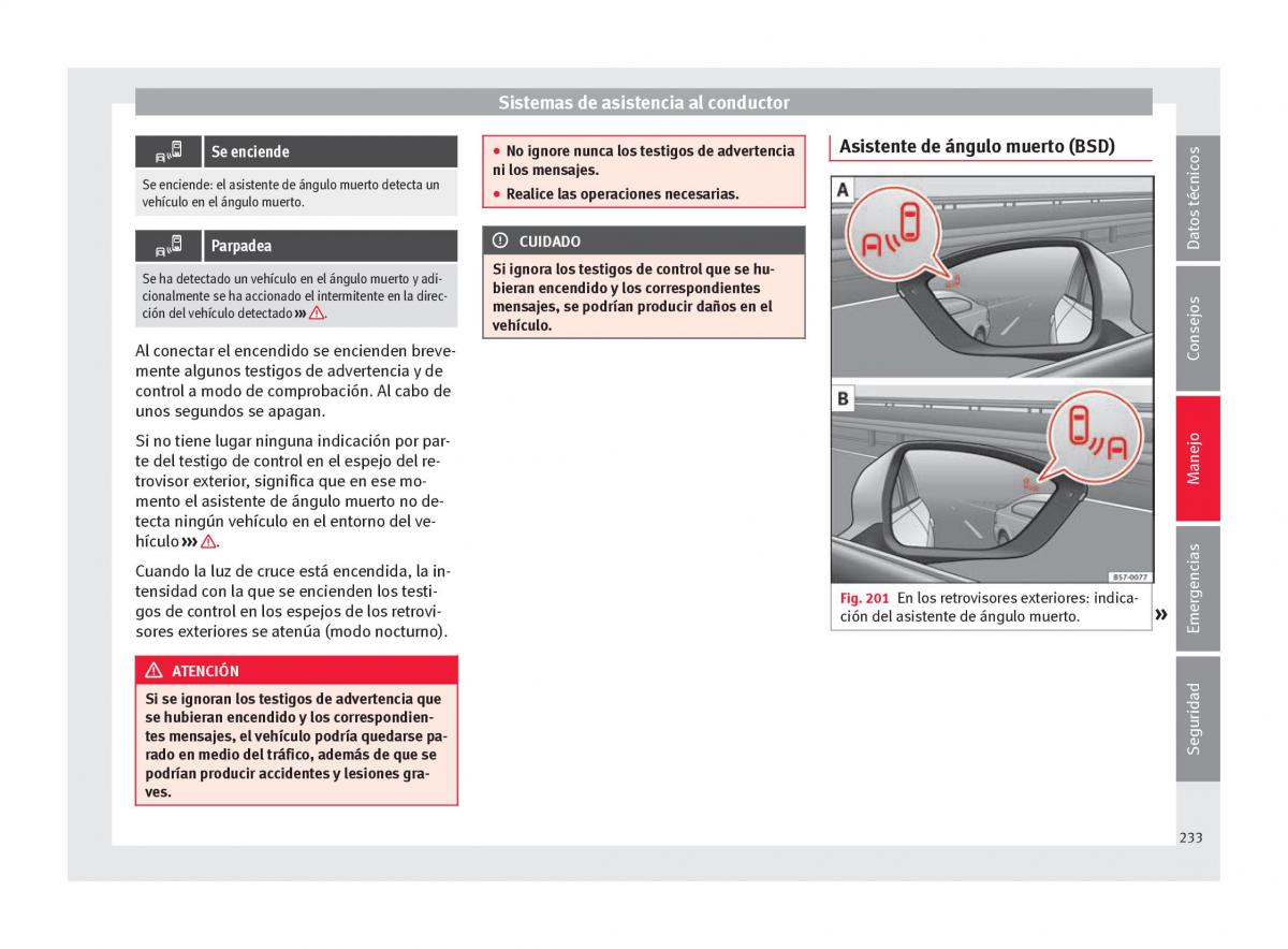 Seat Arona manual del propietario / page 235