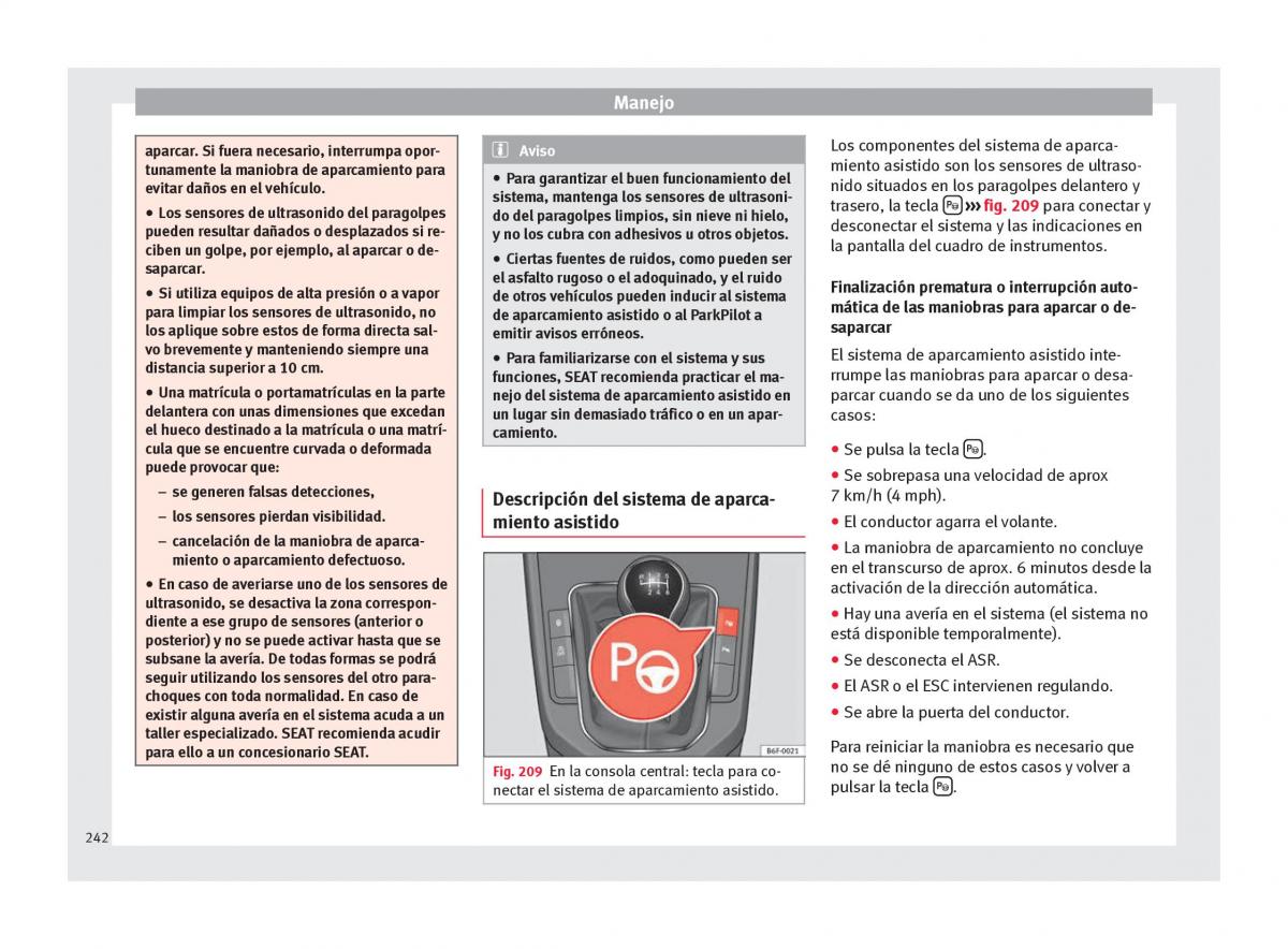 Seat Arona manual del propietario / page 244