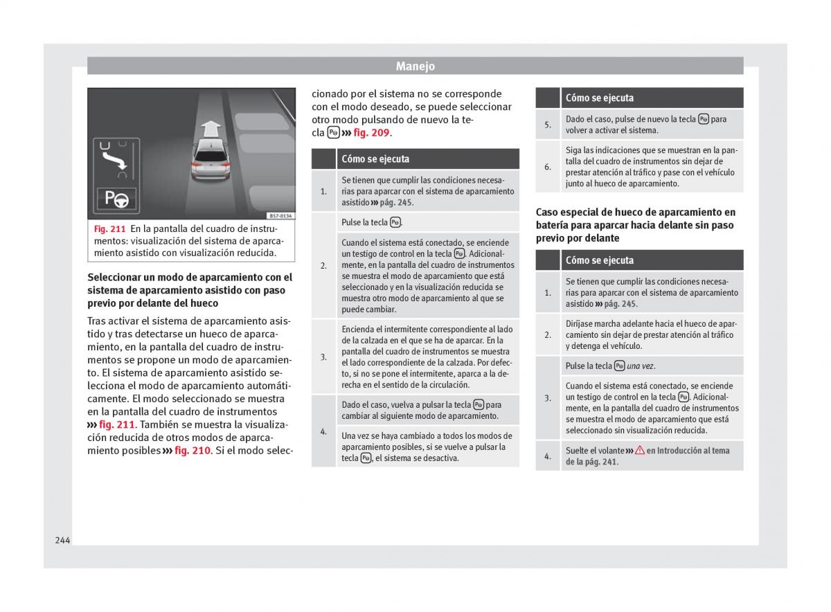 Seat Arona manual del propietario / page 246