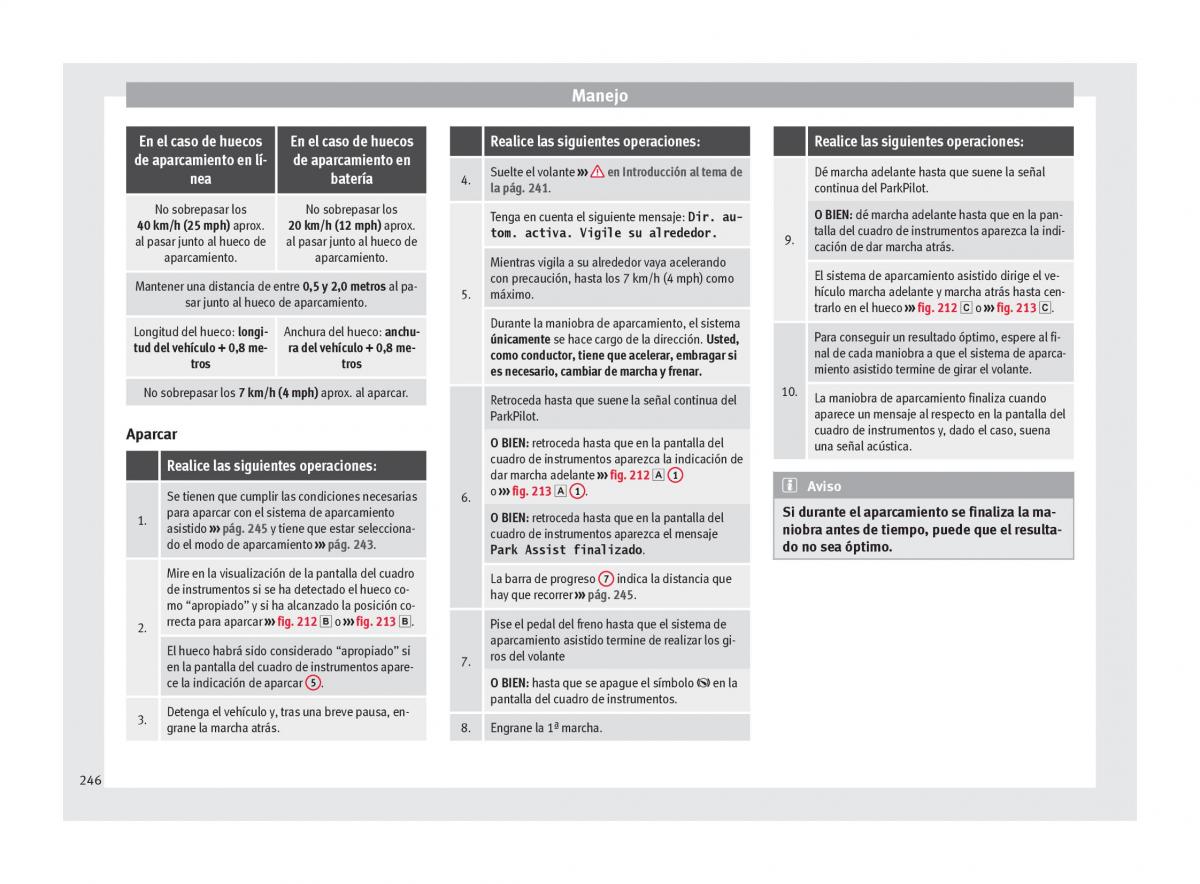 Seat Arona manual del propietario / page 248