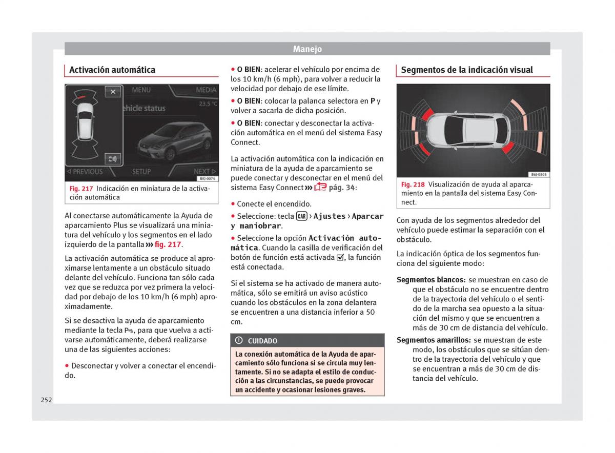 Seat Arona manual del propietario / page 254