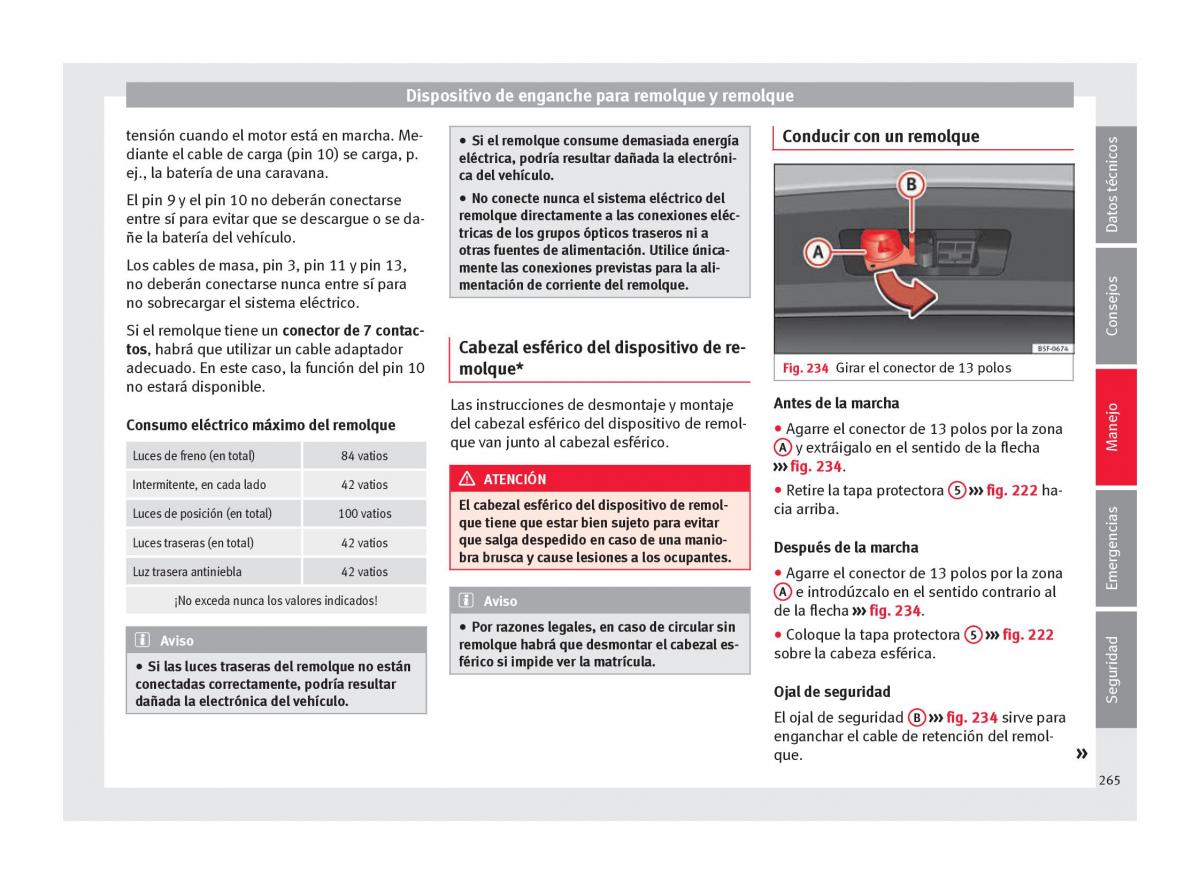 Seat Arona manual del propietario / page 267